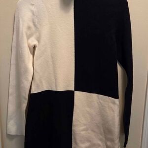 Zara Classic Black And White Block Sweater Dress Size Small
